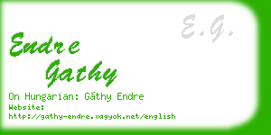 endre gathy business card